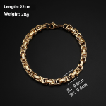 Men's Bracelet Factory - New Byzantine Single-Piece Stainless Steel