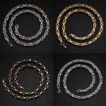 Men's Necklace Factory - Stainless Steel Hip-Hop Byzantine Imperial