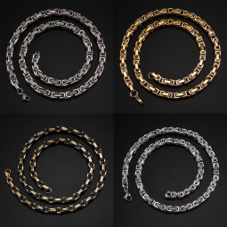 Men's Necklace Factory - Stainless Steel Hip-Hop Byzantine Imperial