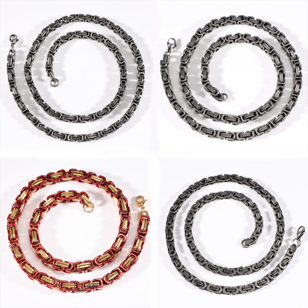 Men's Necklace Supplier - Stainless Steel Titanium Steel Hip-Hop Style