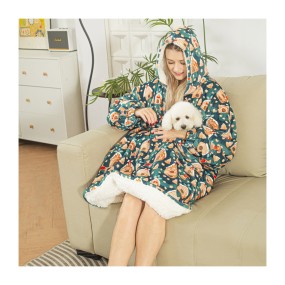 Hooded Blanket Supplier - Warm Fleece Pajamas Custom