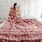 Faux Fur Blanket Supplier - Tie Dye Bubble Thick