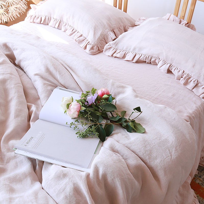 Duvet Cover Supplier - Solid Pink Stone Washed