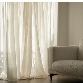 Linen Curtain Factory - Luxury Sheer Hemp Living Room