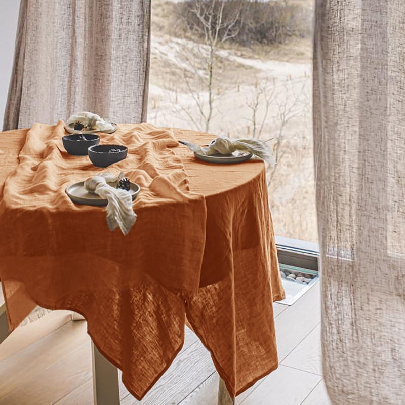 Round Tablecloth Manufacturer - 100% Linen 300cm