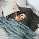 Linen Blanket Supplier - Premium Washed Grey Beach Weighted