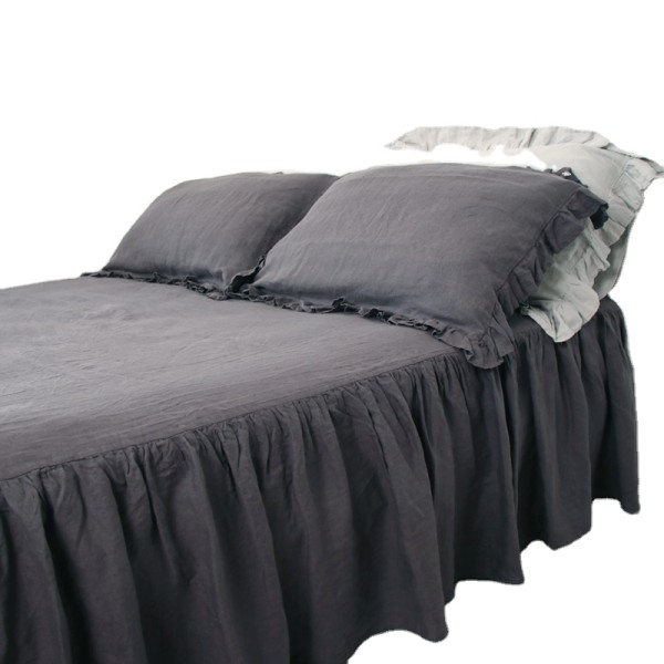 Linen Bed Skirt Manufacturer - European Flax Long Ruffles