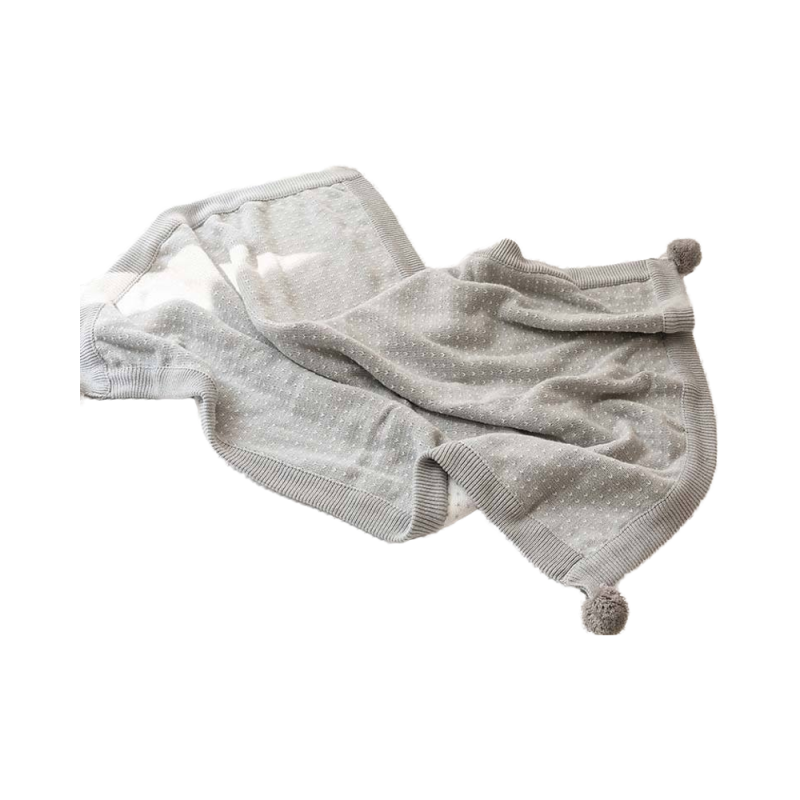 Cotton Blanket Factory - Gray Dot Pattern