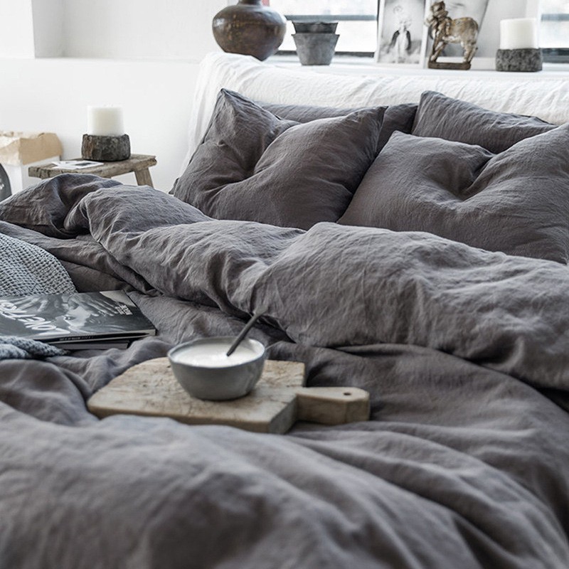 Linen Duvet Cover Supplier - Soft Pure French Stone
