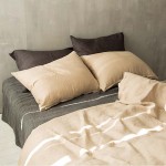Linen Duvet Set Factory - Khaki Colors Soft