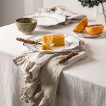 Linen Napkins Factory - White Ruffle Edge Customised
