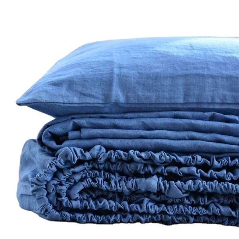 Linen Fitted Sheet Factory - High Quality Washed Pure