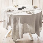Round Tablecloth Manufacturer - 100% Linen 300cm