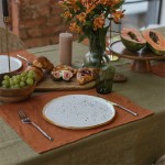 Cloth Napkins Manufacturer - Reusable Embroidered Peach