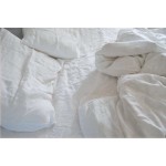 Linen Flat Sheet Manufacturer - White Washed Pure Hotel