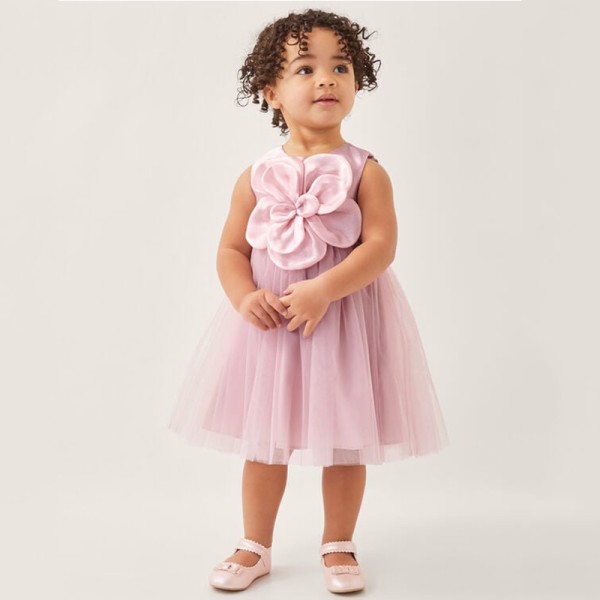 Kid Dress Factory - Puff Sleeve Cotton A-Line