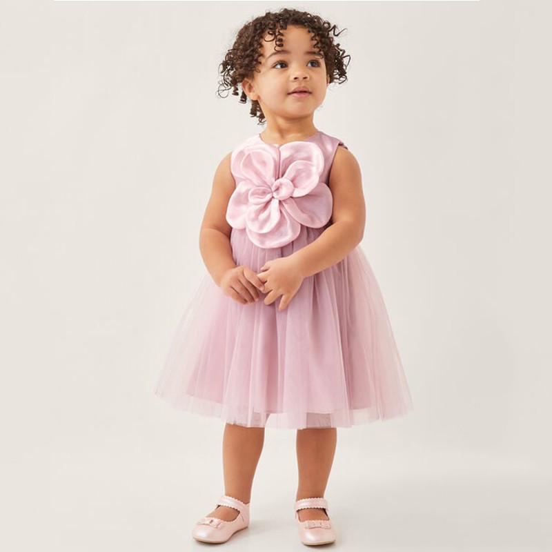 Kid Dress Factory - Puff Sleeve Cotton A-Line