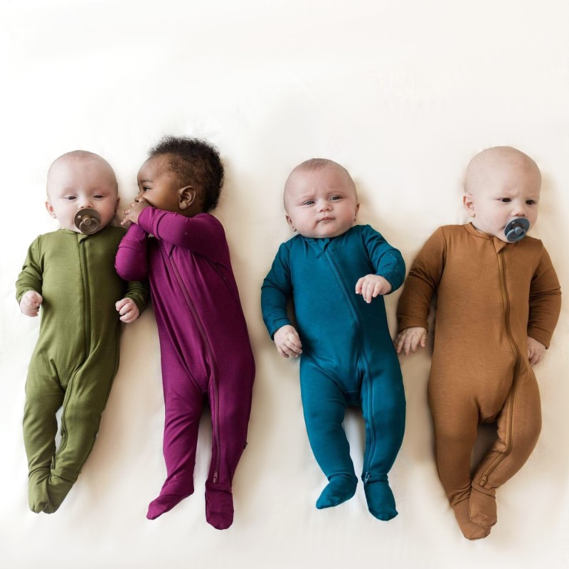 Baby Pajamas Manufacturer - Bamboo Footie Zipper Custom