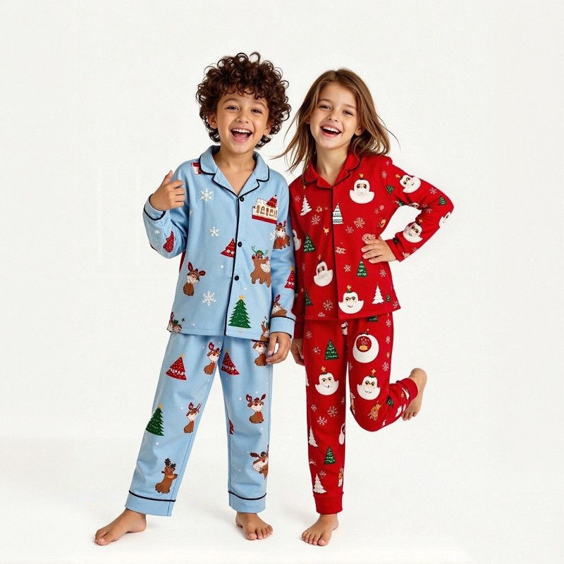Children Pajamas Factory - Christmas Print Custom