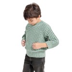Kids Sweater Factory - Solid Crewneck Computer Knitted