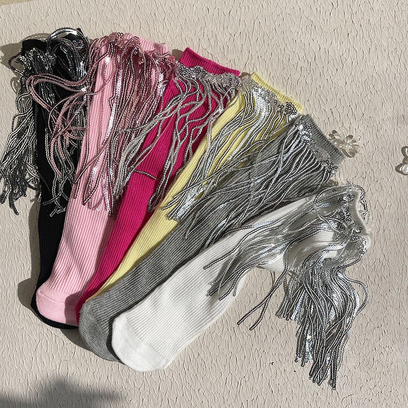 Sequin Socks Manufacturer - Tassels Bling Fringe