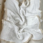 Muslin Swaddle Manufacturer - 6 Layer Lace Trim
