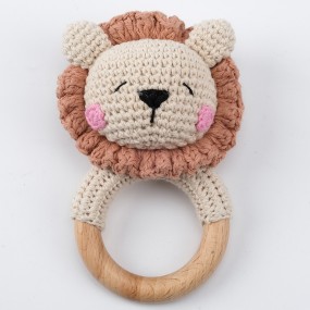 Crochet Rattle Supplier - Animal Wooden Ring