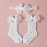 Baby Socks Supplier - Cable Knit Bowknot