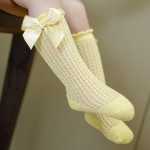 Mesh Socks Supplier - Knee High Bowknot