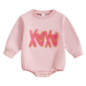 Valentine Romper Manufacturer - XOXO Embroidery Bodysuit