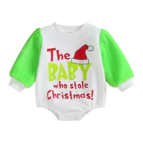 Christmas Romper Factory - Grinch Fur Sleeves