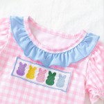 Easter Romper Factory - Smocked Bunny Ruffle