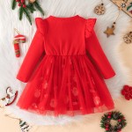 Baby Dress Manufacturer - Christmas Printed Tulle