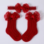 Baby Socks Supplier - Cable Knit Bowknot