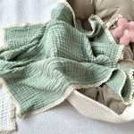 Muslin Swaddle Manufacturer - 6 Layer Lace Trim