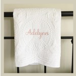 Crib Blanket Factory - Monogram Scalloped