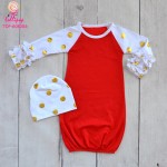 Christmas Gown Manufacturer - Red Gold Polka