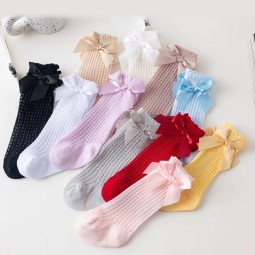 Mesh Socks Supplier - Knee High Bowknot