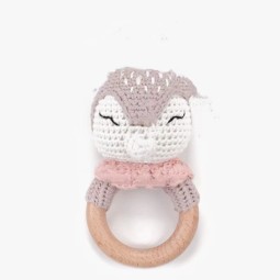 Crochet Rattle Supplier - Handmade Bunny Ring