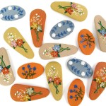Hair Clips Supplier - Vintage Flower Embroidered