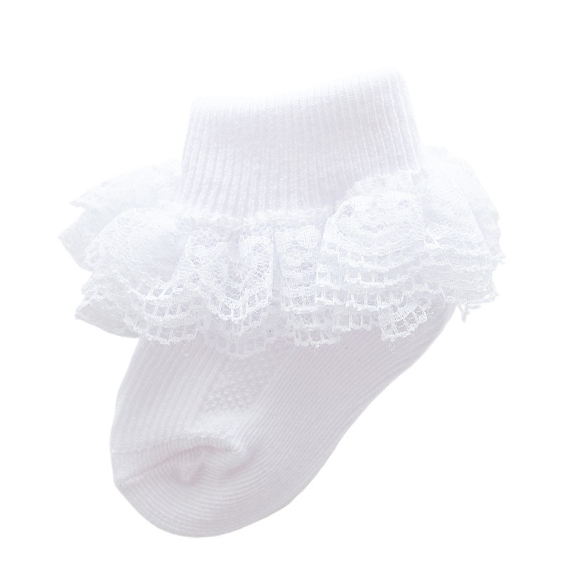 Eyelet Socks Manufacturer - Ruffle Lace Floral