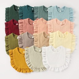 Drool Bibs Manufacturer - Cotton Ruffle Muslin