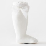 Below Knee Socks Factory - Solid Color Bow