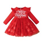 Baby Dress Manufacturer - Christmas Printed Tulle