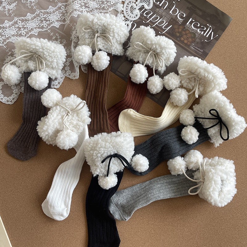 Boot Socks Factory - Lamb Fleece Pom Pom