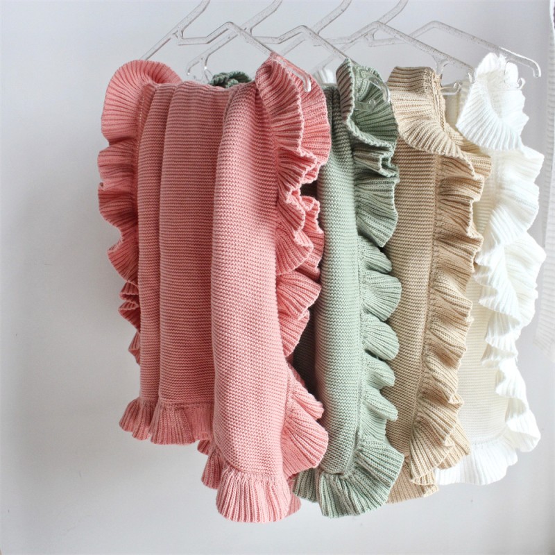 Ruffle Blanket Supplier - Solid Frill Knit