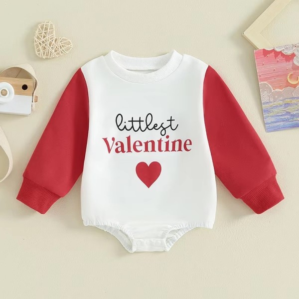 Valentine Romper Supplier - Letter Print Long