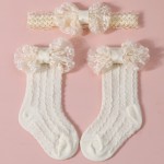 Baby Socks Supplier - Cable Knit Bowknot