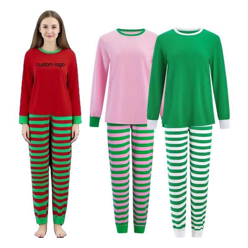 Christmas Pajamas Manufacturer - Women Striped Long