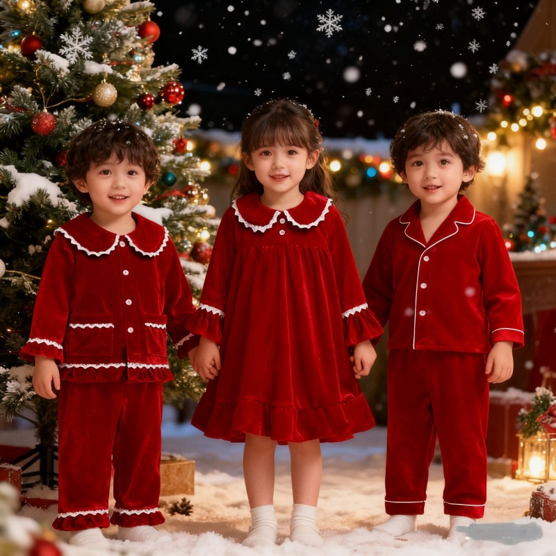 Velvet Pajama Manufacturer - 2025 Christmas Red